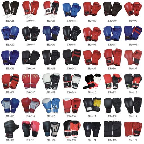 Boxing gloves types