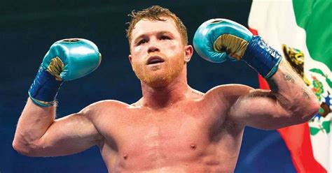 Canelo Alvarez celebrates