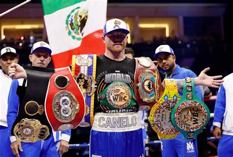 Canelo with belts