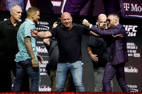 Dana White with Fighters