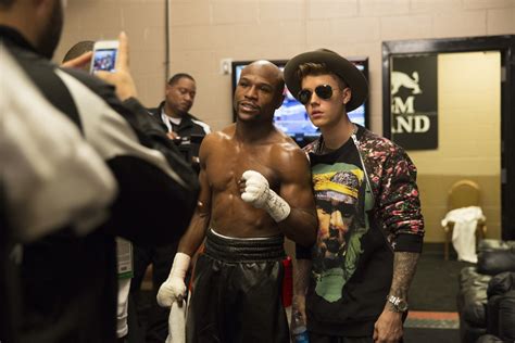 Floyd Mayweather and Justin Bieber