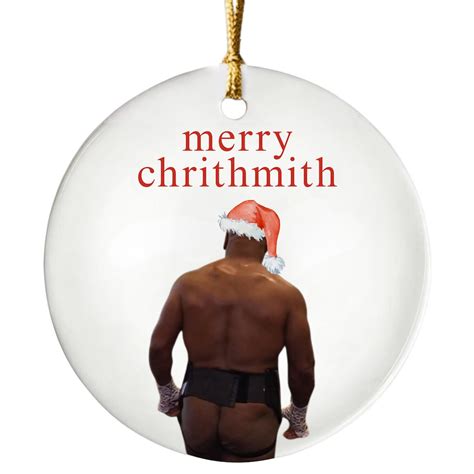 Funny Mike Tyson Butt Merry Chrithmith Ornament