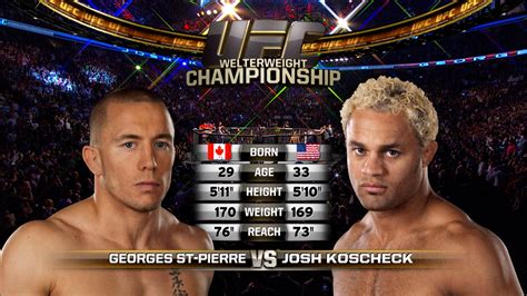 Georges St-Pierre vs. Josh Koscheck UFC 124