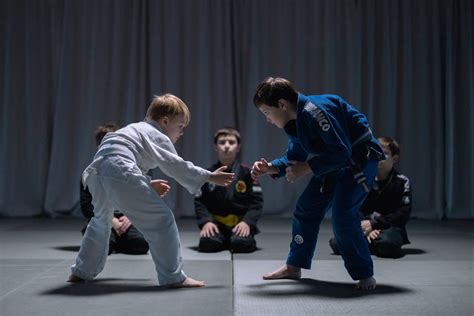 Kids practicing martial arts