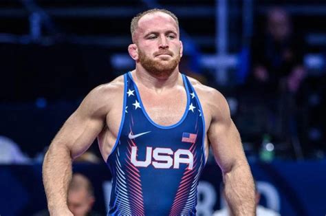Kyle Snyder of the United States competing at the 2022 World Cup