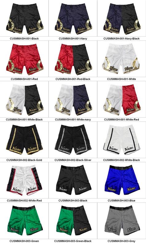 MMA Shorts Types