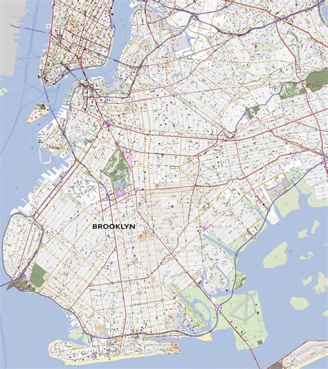 Map of Brooklyn, New York