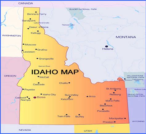 Map of Idaho