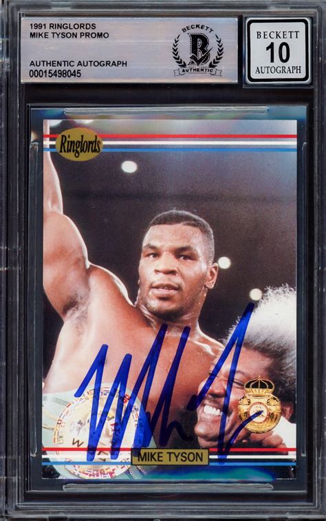 Mike Tyson Autograph Card