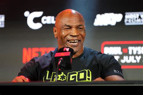 Mike Tyson at a press conference