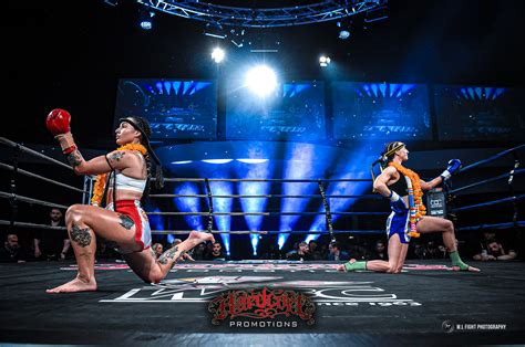 Muay Thai fighters performing wai kru and ram muay