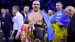 Oleksandr Usyk Celebrates Victory