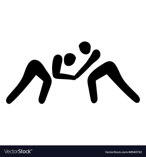 Olympic Wrestling Pictogram