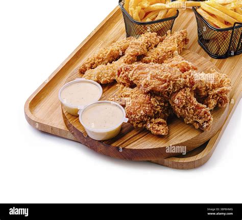 Serving Chicken Fries with Dipping Sauces