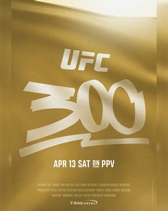 UFC 300 Poster