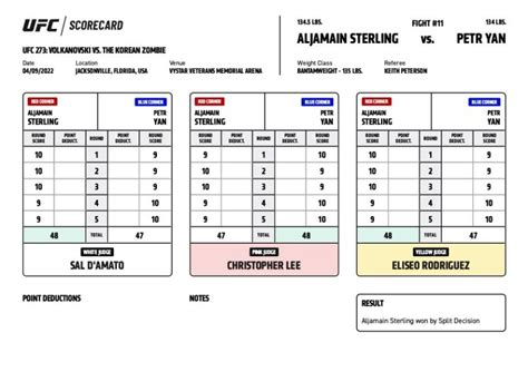 UFC Round Scoring
