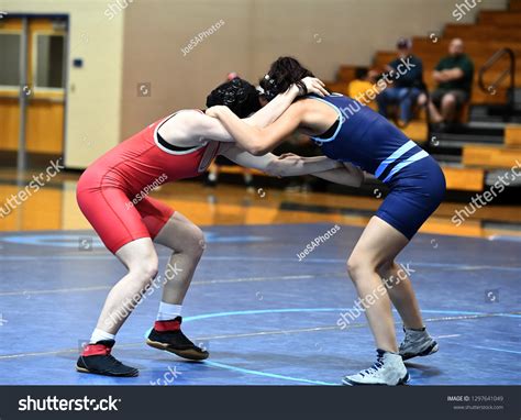 Wrestlers competing