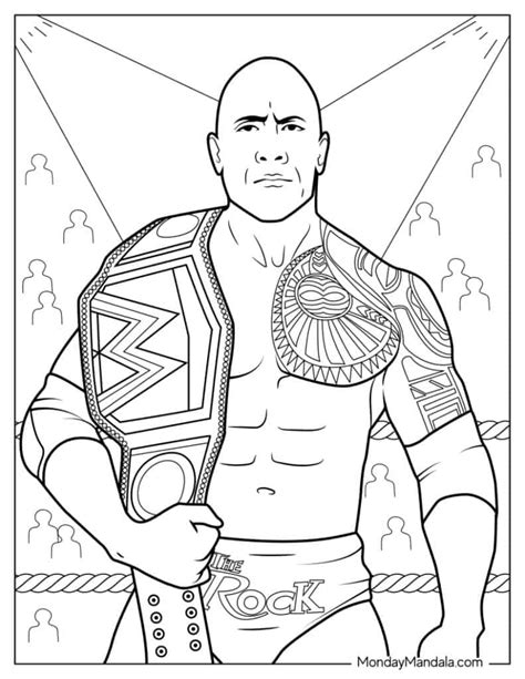 Wrestling coloring page